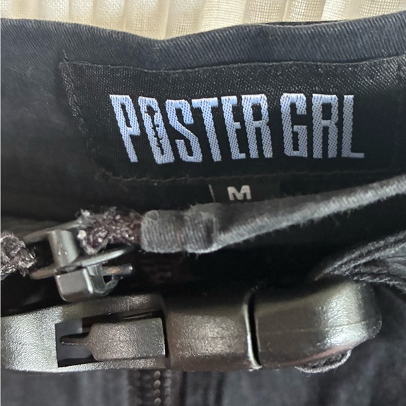 POSTER GIRL Black Utility Mini Skirt with Buckle Detail - Picture 3 of 3